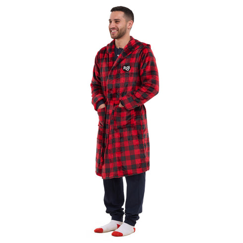 Snuggs Blanket Robe Red Checkered